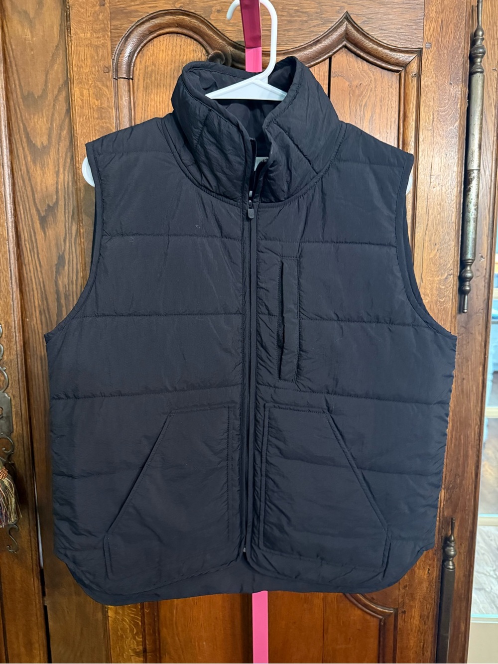Zella Black Quilted Puffer Vest - Men's Sleeveless Insulated